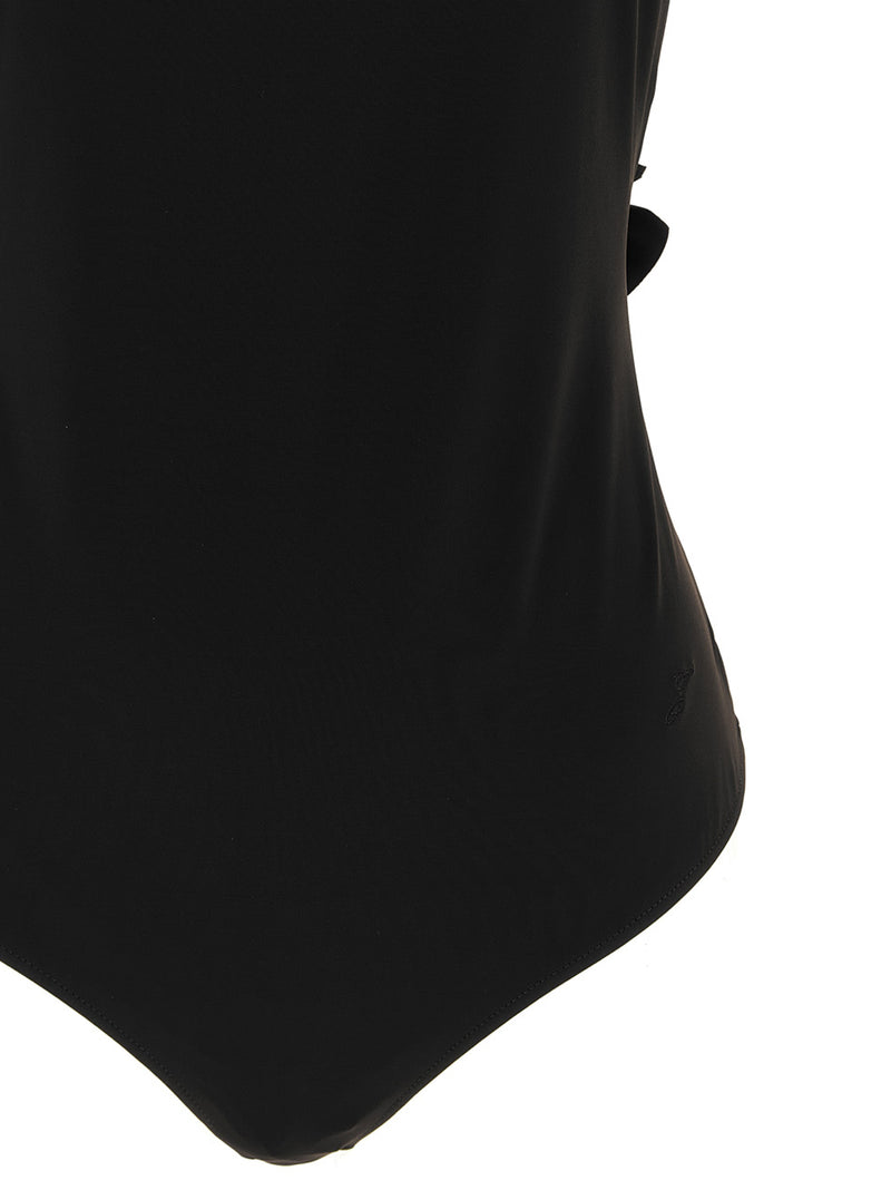 Black Polyamide One-Piece Swimsuit