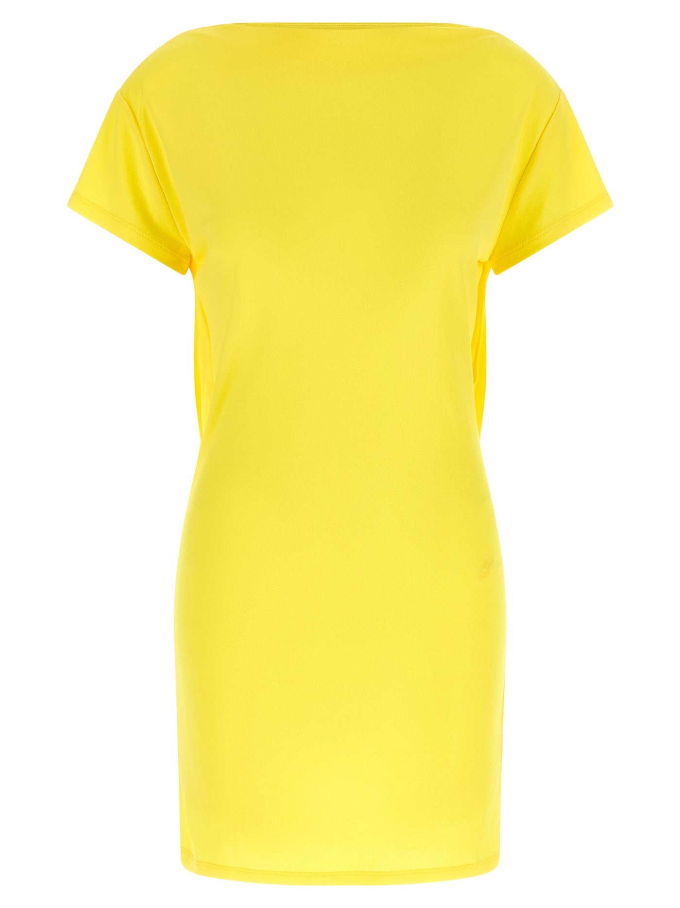 Bicolor Viscose Short Dress
