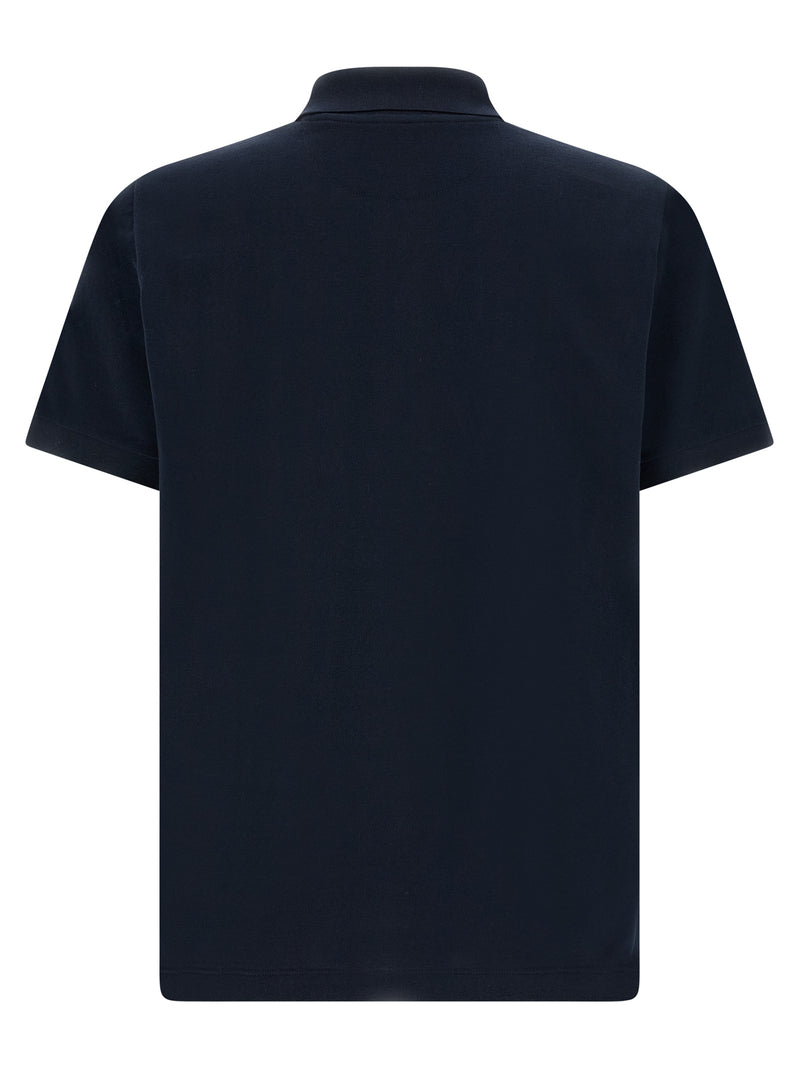 Blue Cotton Polo Shirt