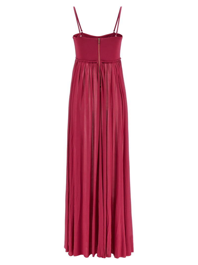 Fuchsia Viscose Long Dress