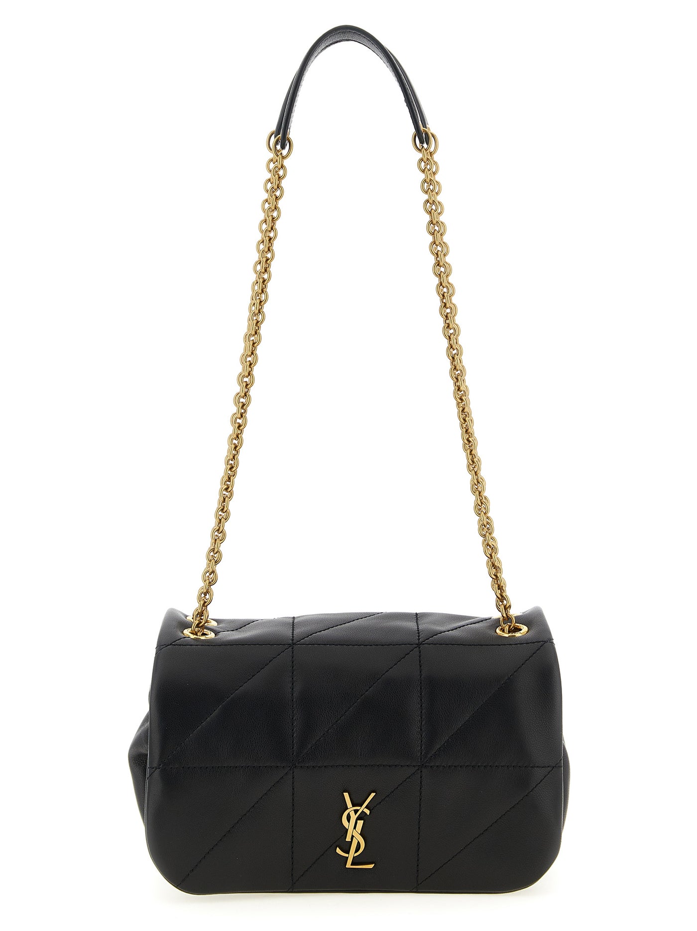 Black Lamb Leather Shoulder Bag