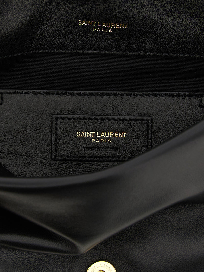 Black Lamb Leather Shoulder Bag
