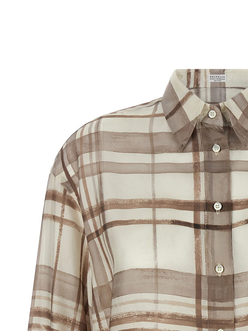 Beige Silk Blouse
