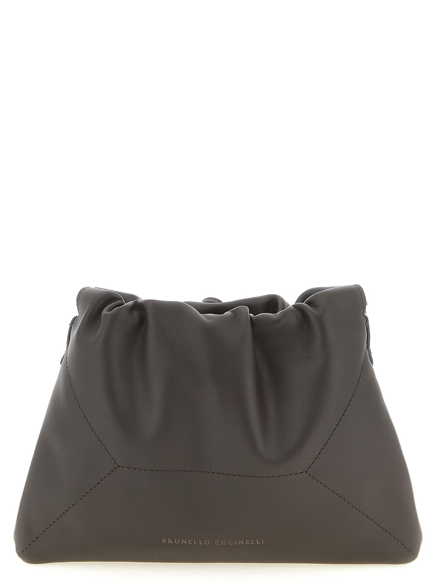 Brown Calfskin Clutch Bag