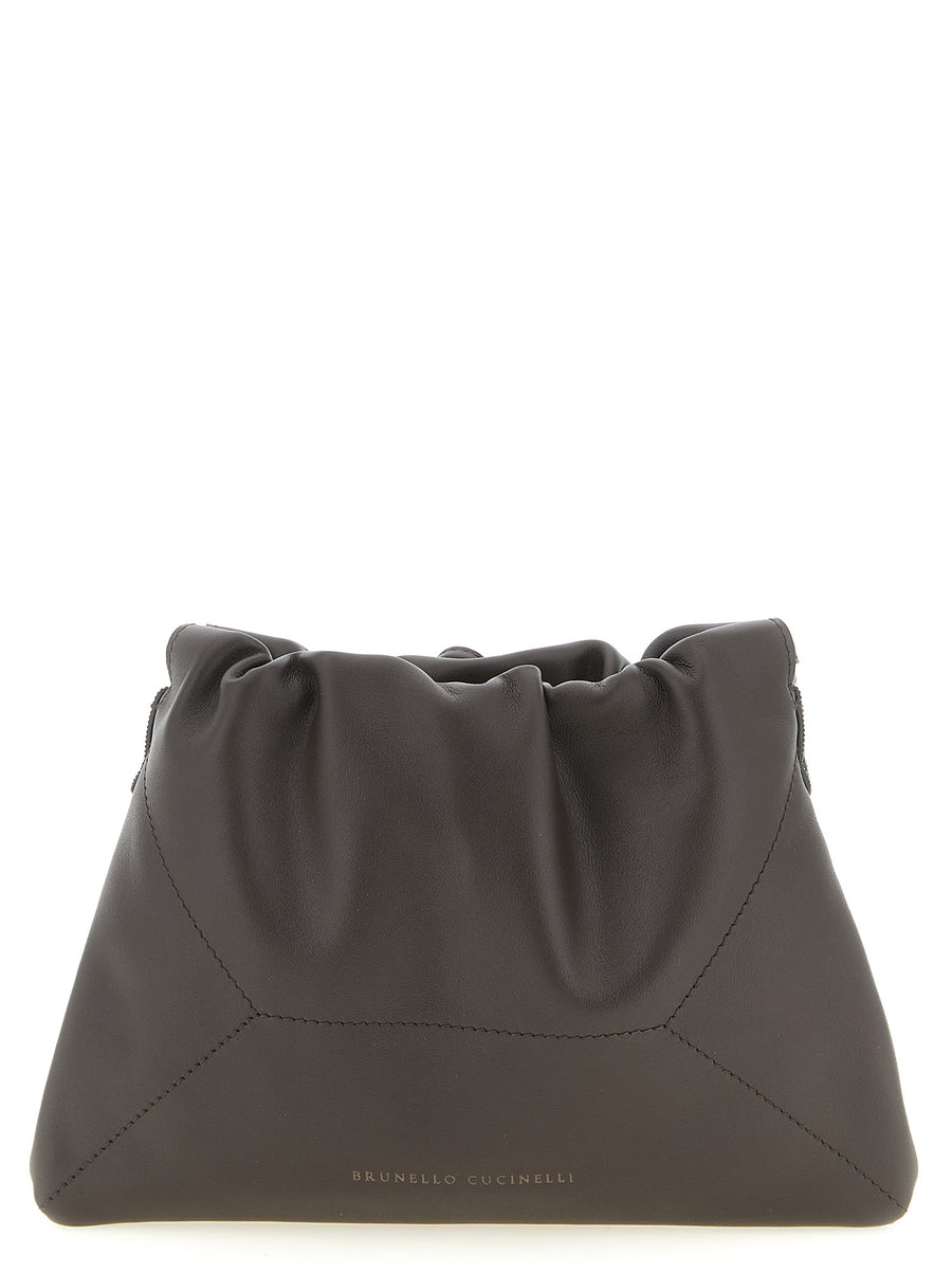 Brown Calfskin Clutch Bag