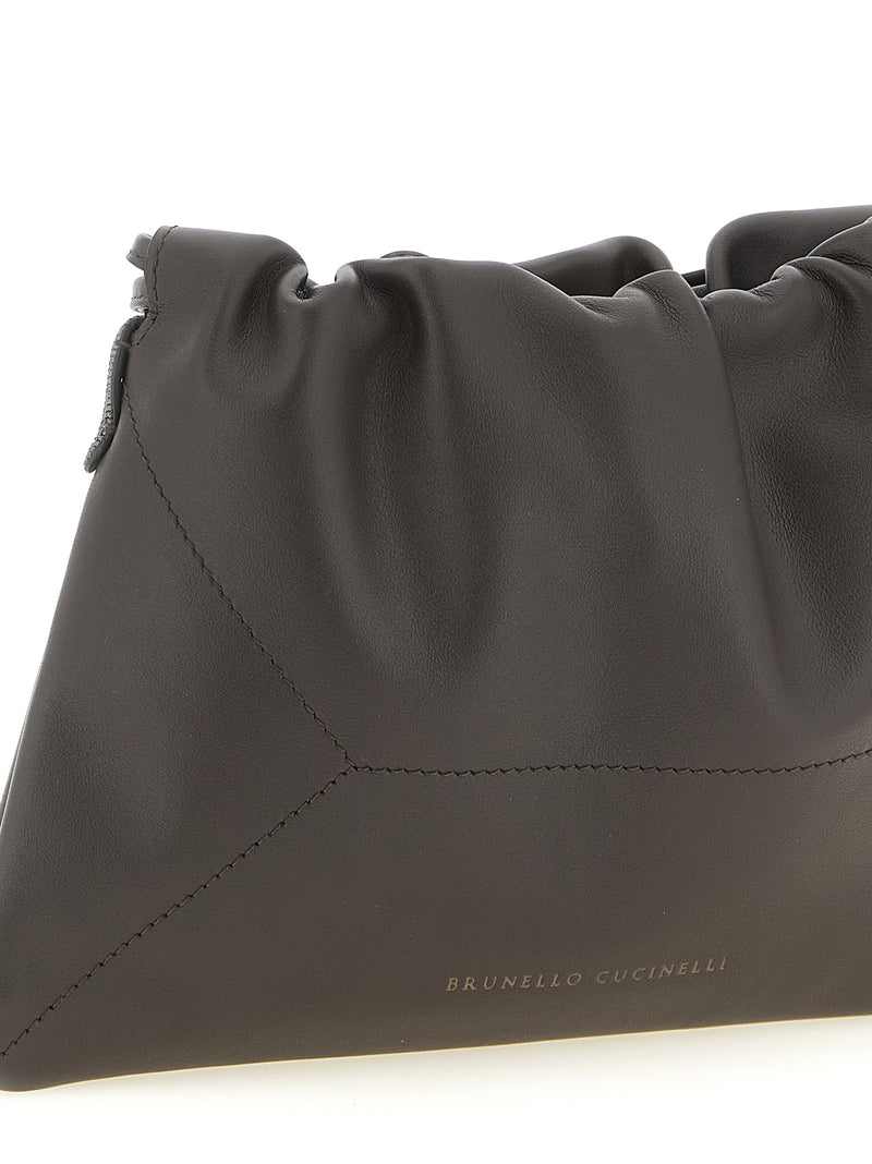 Brown Calfskin Clutch Bag