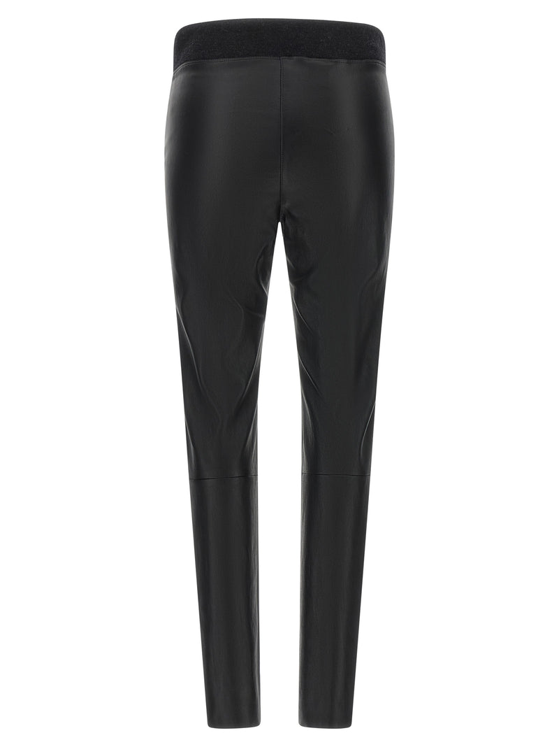 Black Lamb Leather Leggings