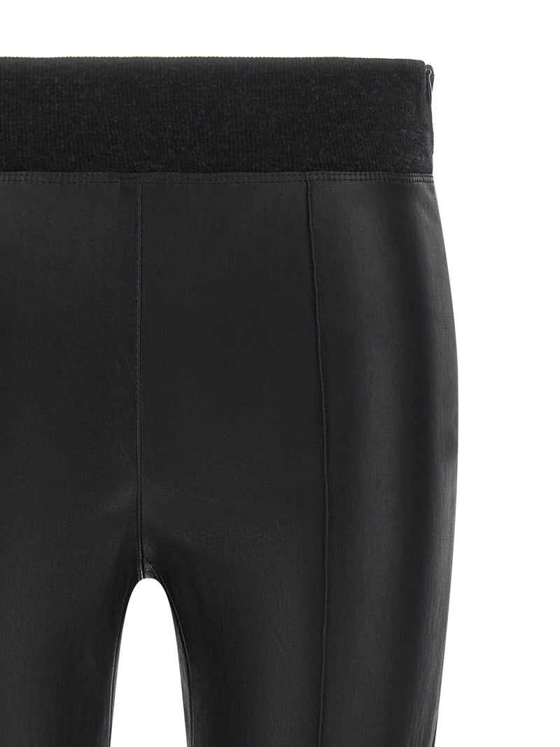Black Lamb Leather Leggings