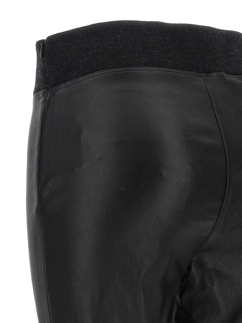 Black Lamb Leather Leggings