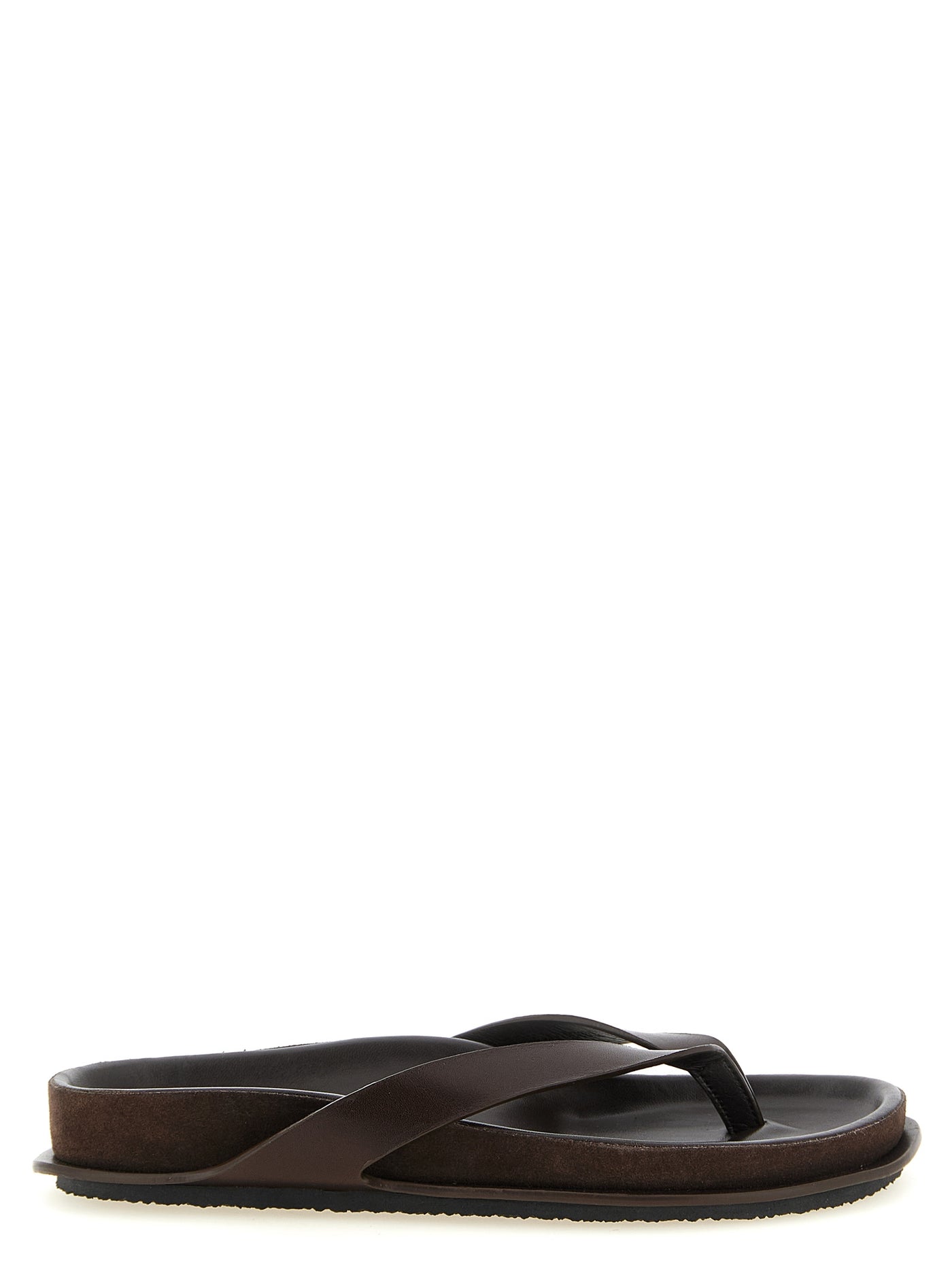 Brown Cowhide Slides