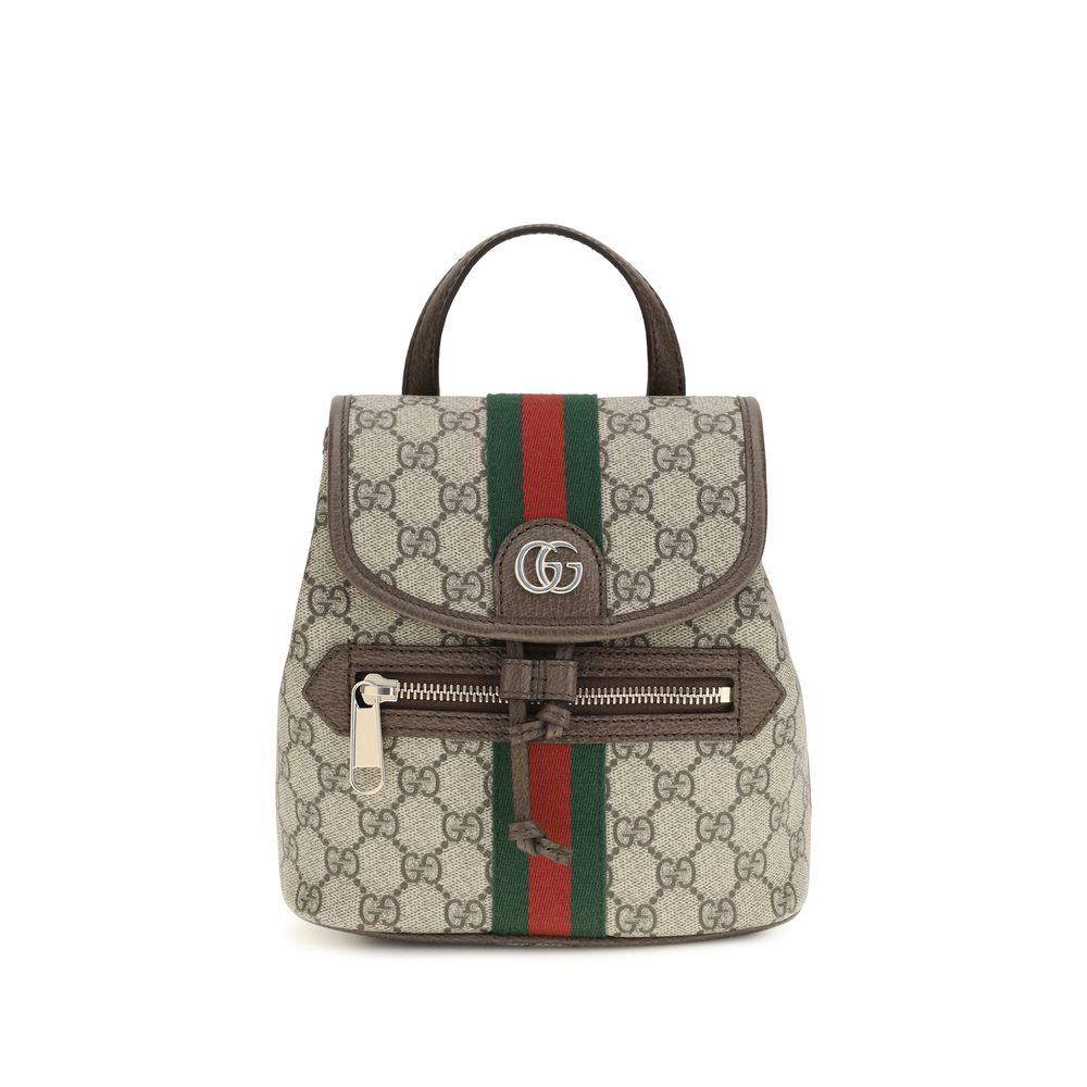 Beige Fabric Backpack