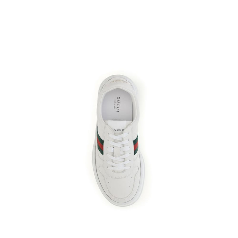 White Calf Leather Bos Taurus Chunky Sneakers