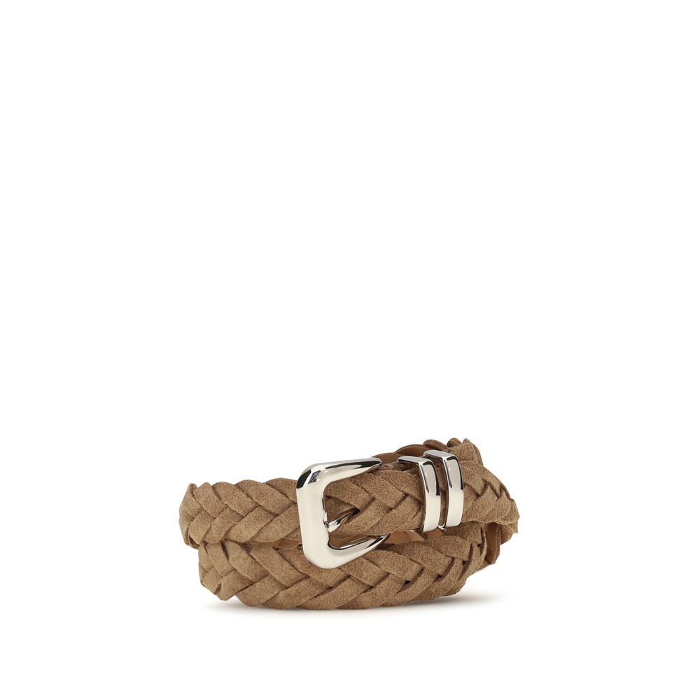 Beige Calf Leather Bos Taurus Regular Belt