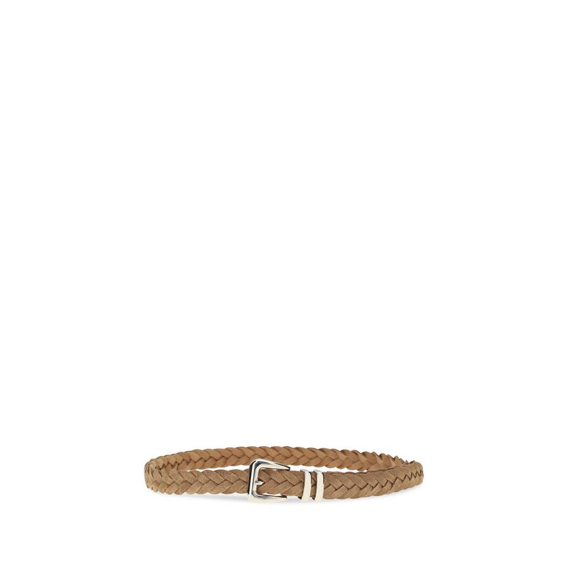 Beige Calf Leather Bos Taurus Regular Belt