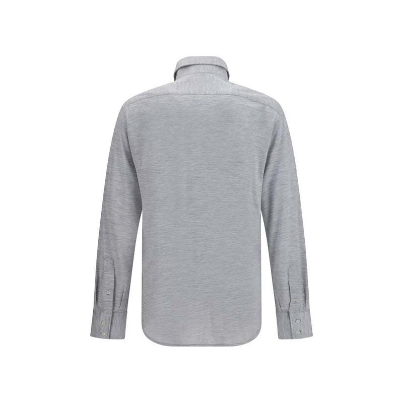 Gray Silk Dress Shirt