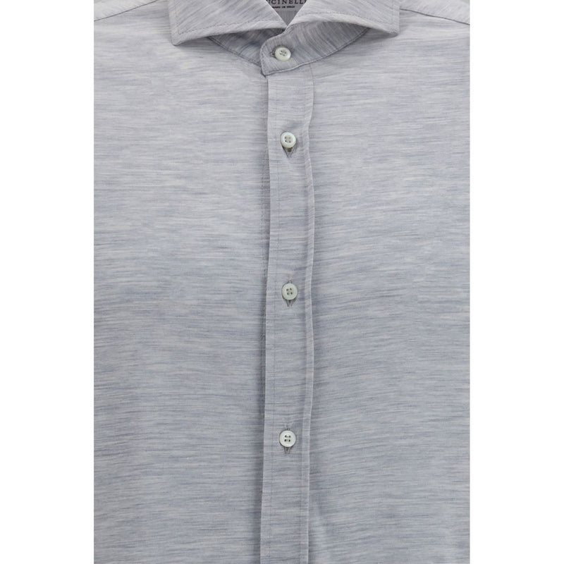 Gray Silk Dress Shirt