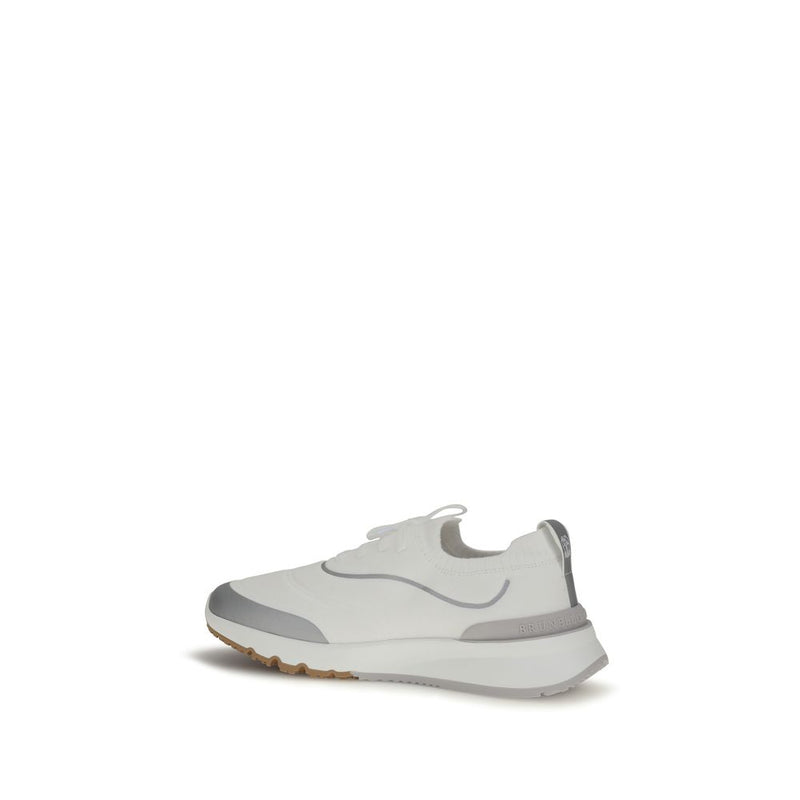 White Cotton Athletic Sneakers