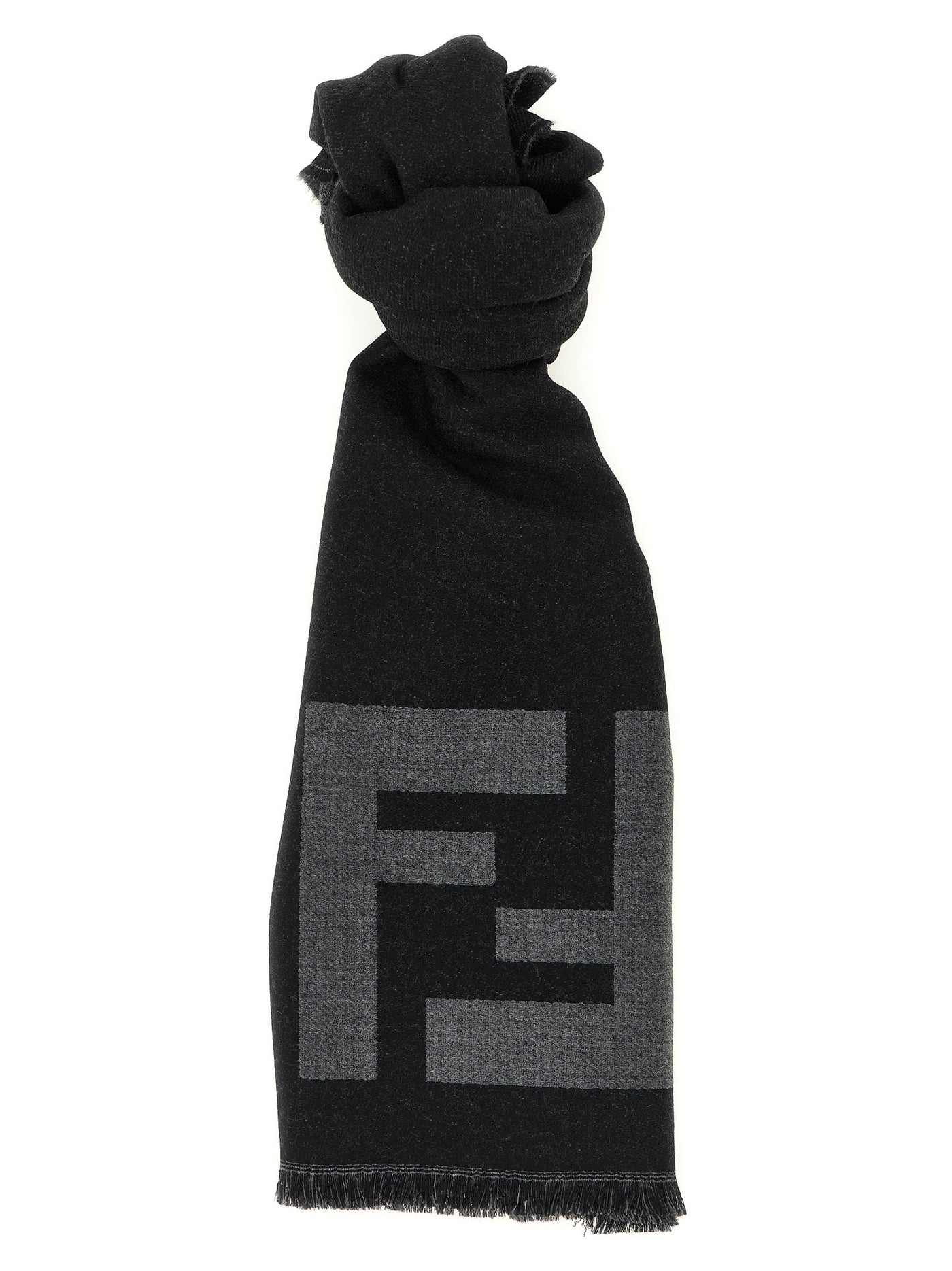 Black Virgin Wool Scarf