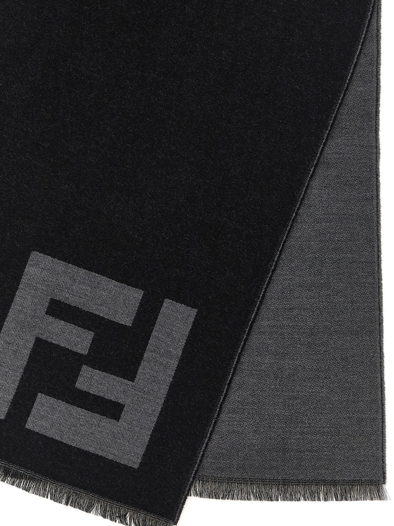 Black Virgin Wool Scarf