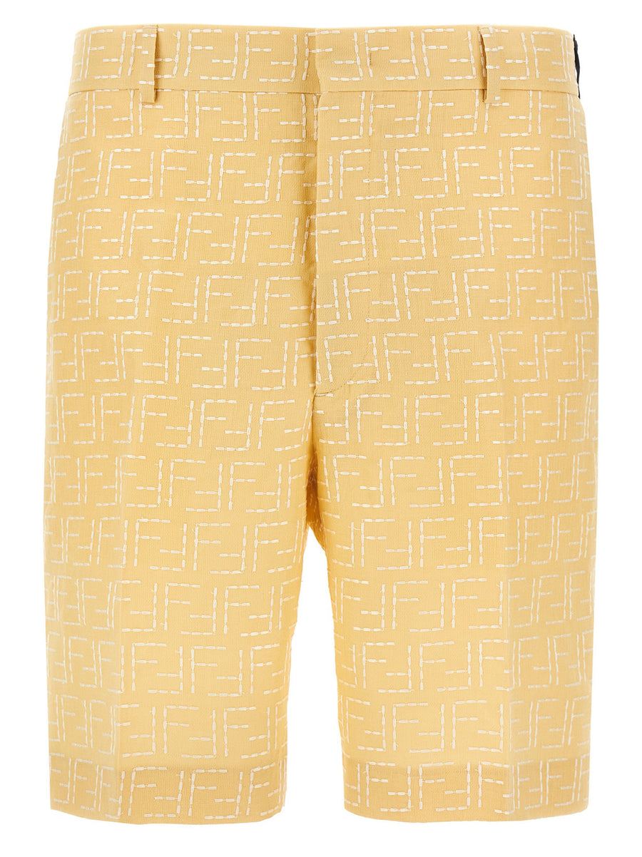 Multicolor Linen Bermuda Shorts