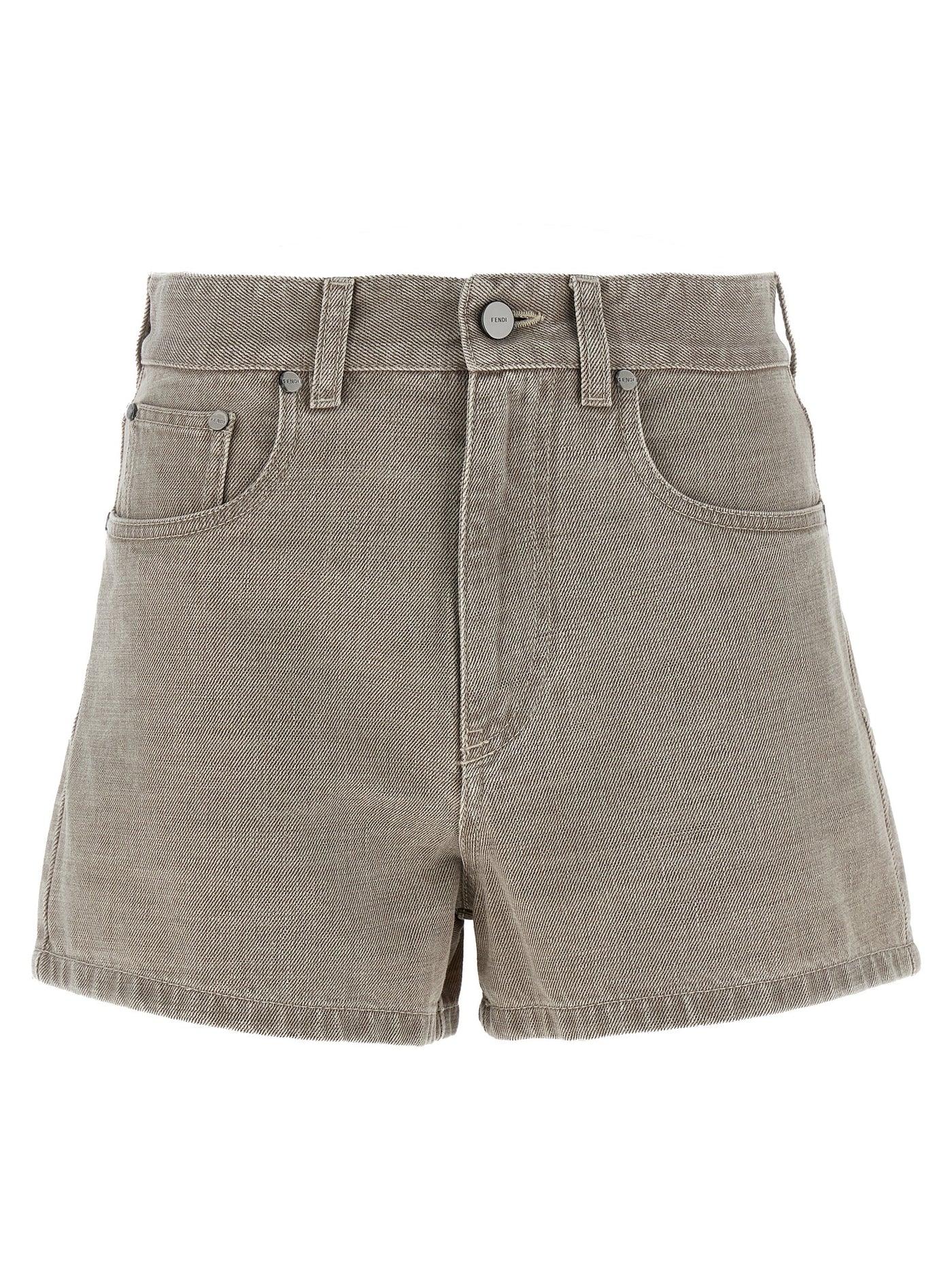 Beige Cotton Bermuda Shorts