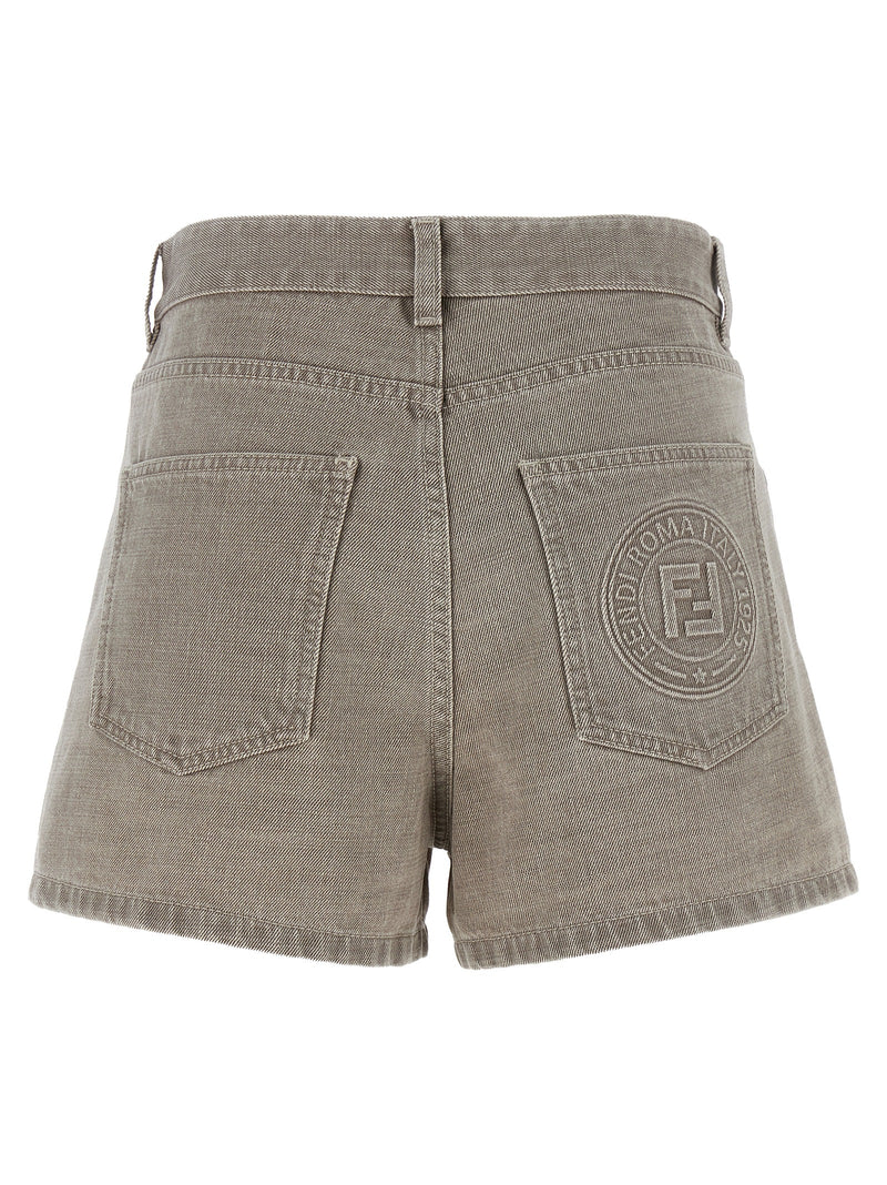 Beige Cotton Bermuda Shorts