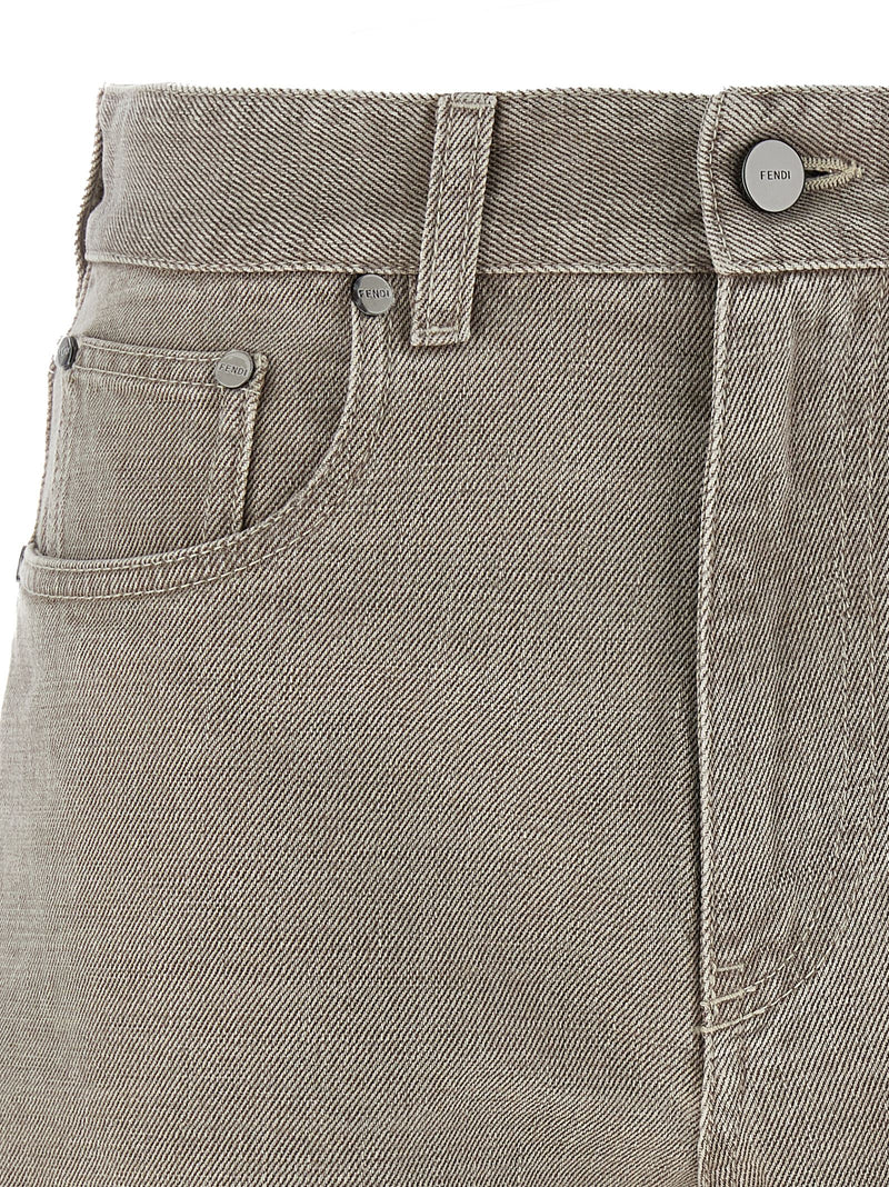 Beige Cotton Bermuda Shorts