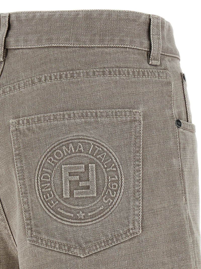 Beige Cotton Bermuda Shorts