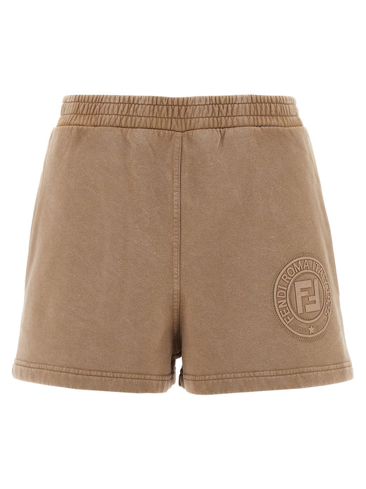 Brown Cotton Bermuda Shorts