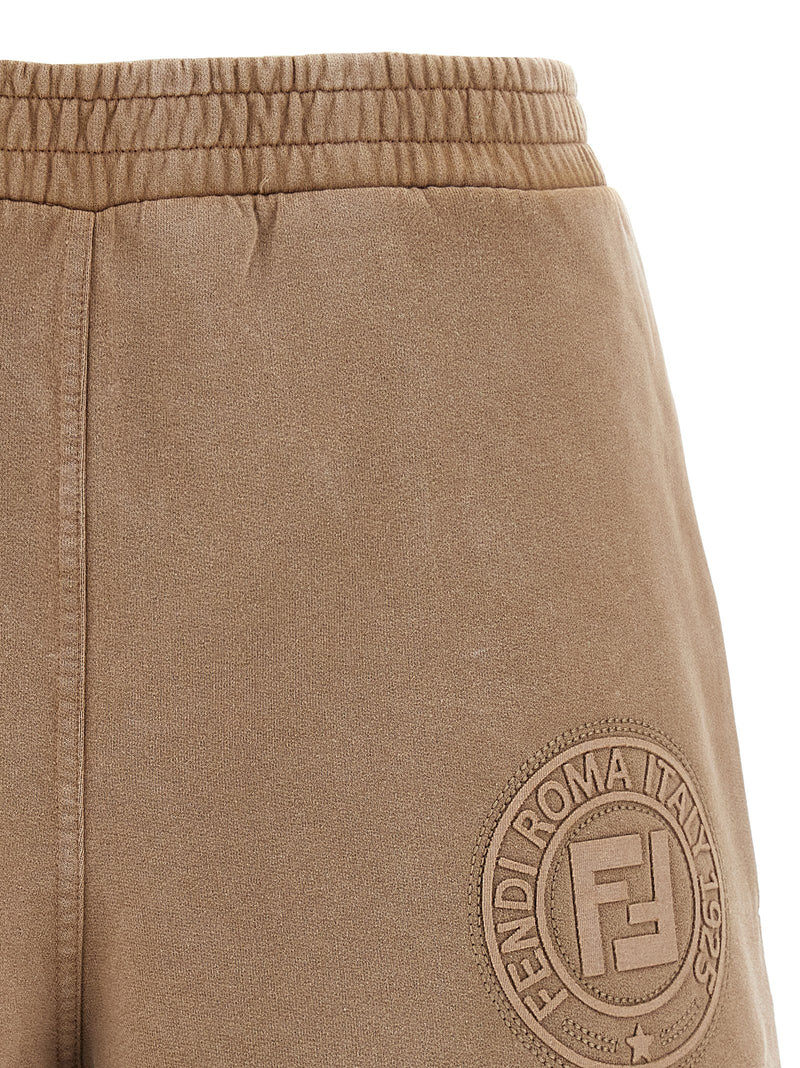 Brown Cotton Bermuda Shorts