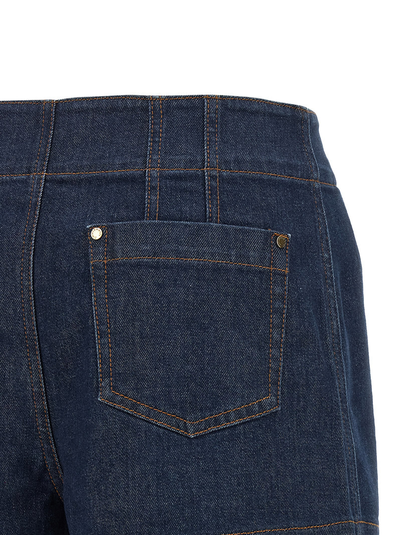 Blue Cotton Bermuda Shorts