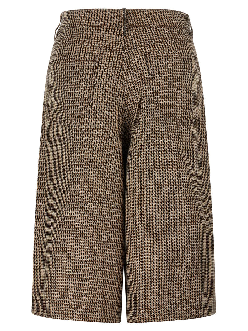 Brown Virgin Wool Bermuda Shorts