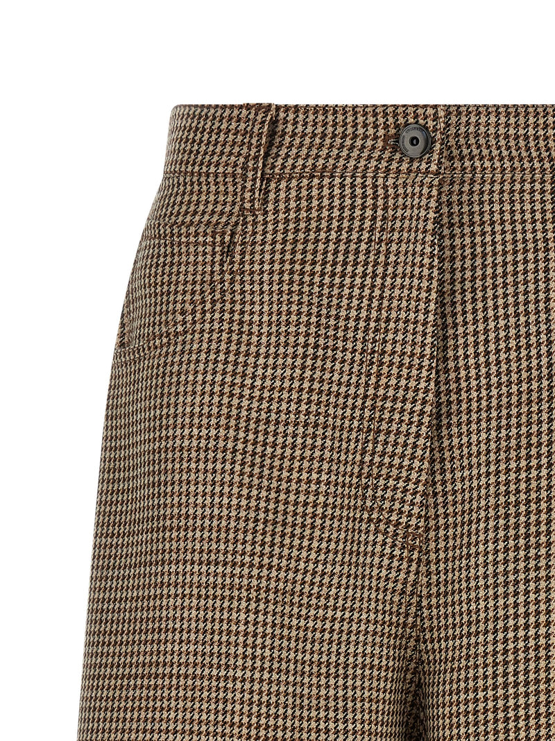 Brown Virgin Wool Bermuda Shorts
