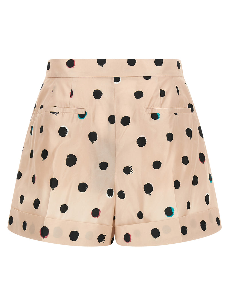 Multicolor Silk Bermuda Shorts