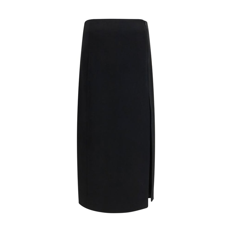 Black Acetate Long Skirt
