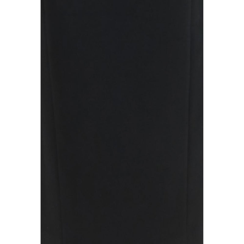 Black Acetate Long Skirt