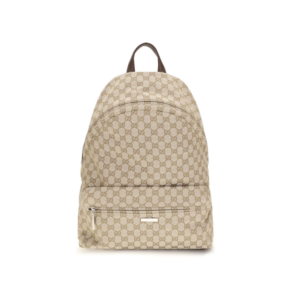 Beige Fabric Backpack