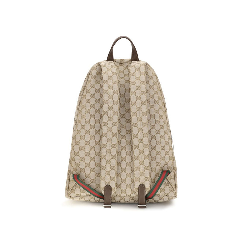Beige Fabric Backpack