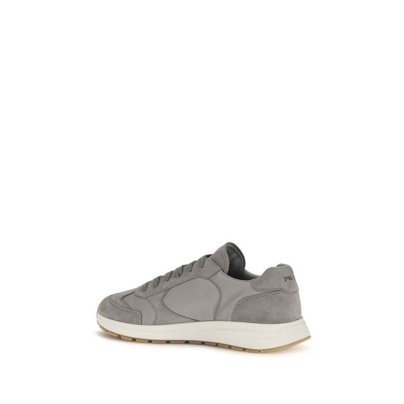 Gray Recycled Polyamide Athletic Sneakers