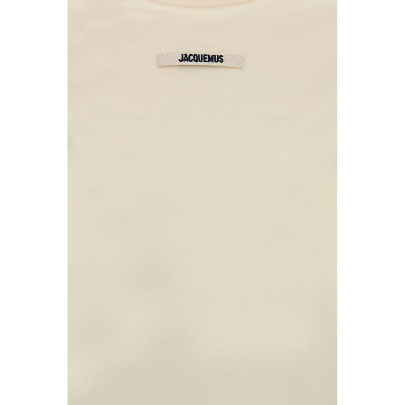 Beige Cotton Long Sleeve T-Shirt