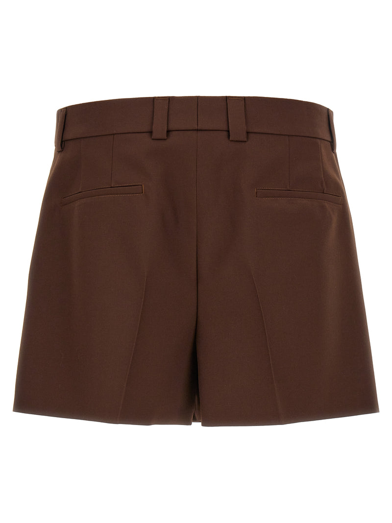 Brown Wool Bermuda Shorts