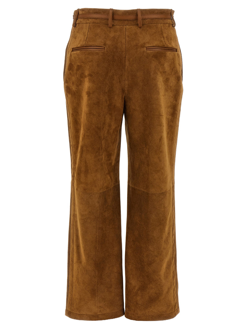 Brown Calfskin Pants