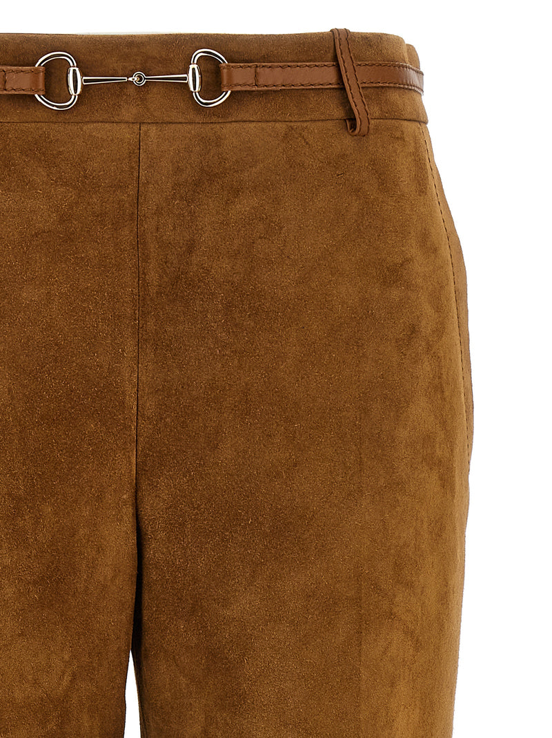 Brown Calfskin Pants