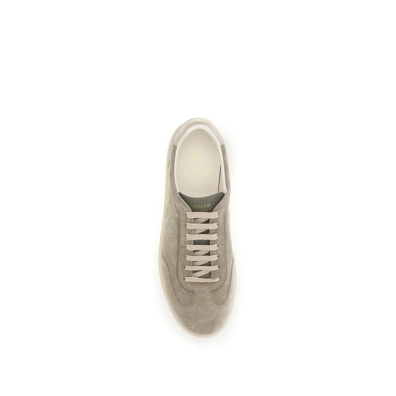Beige Calf Leather Bos Taurus Sneakers