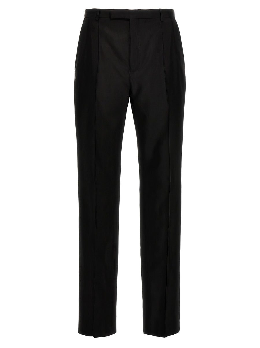Black Acetate Dress Pants