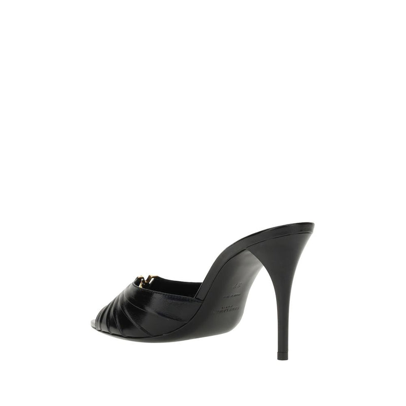 Black Lamb Ovis Aries Stiletto Heel Sandals
