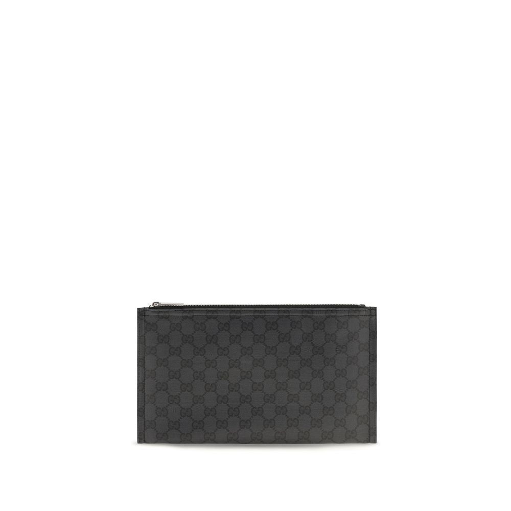 Black Fabric Clutch Bag
