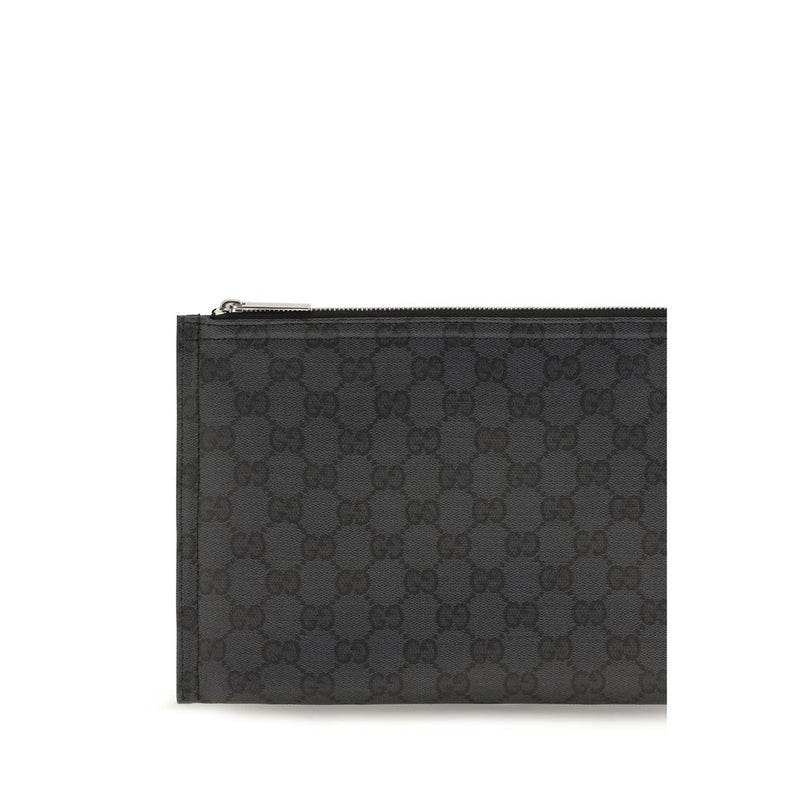 Black Fabric Clutch Bag