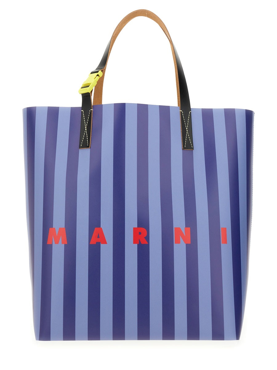 Marni Tote Bag — Azure Polyurethane Polyester