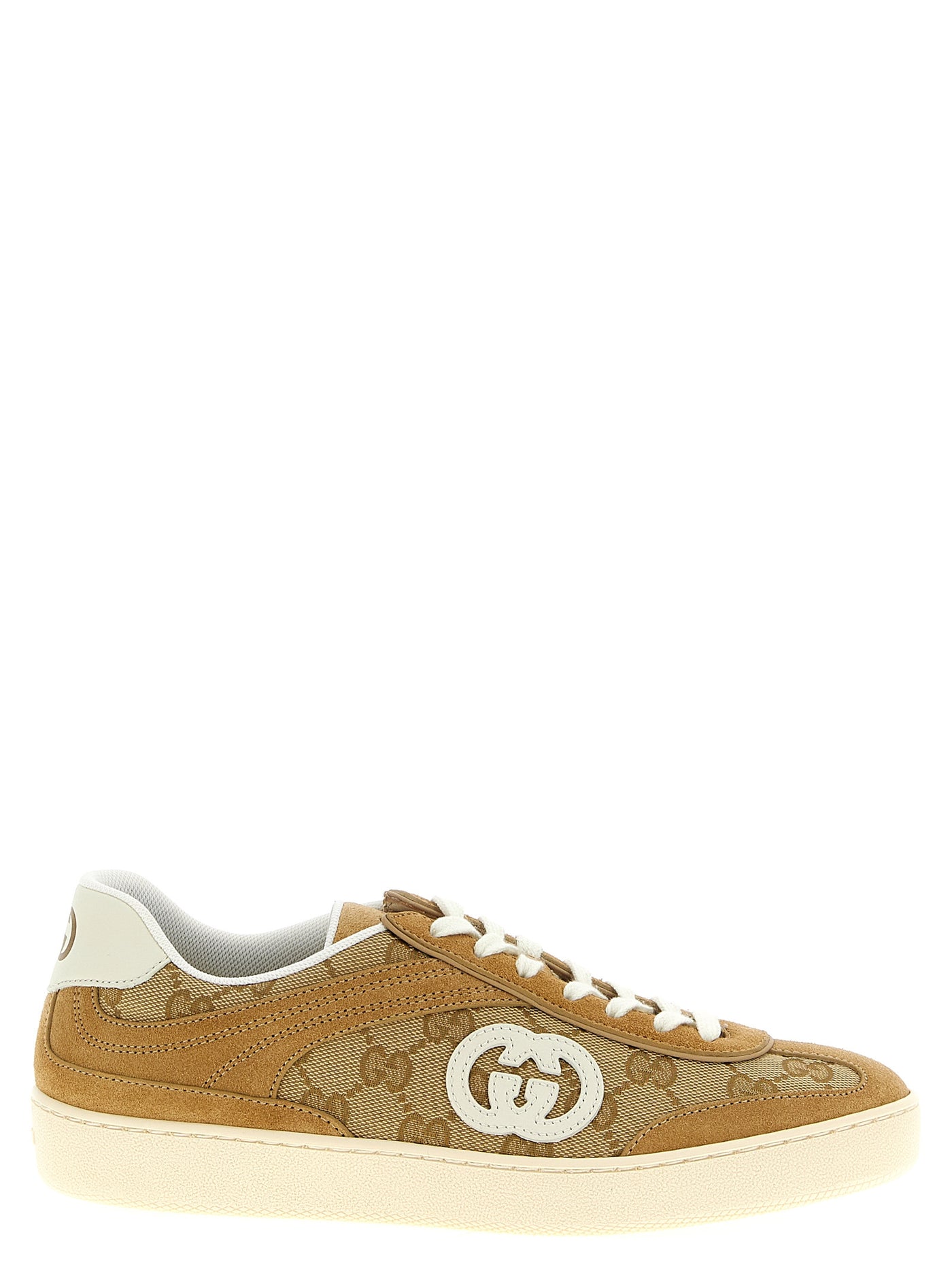 Beige Calfskin Low Top Sneakers